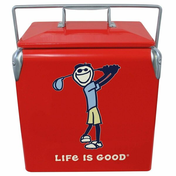 Grandes Travesuras Life is Good 14qt. Cooler - Jake Golfing Red GR3642447